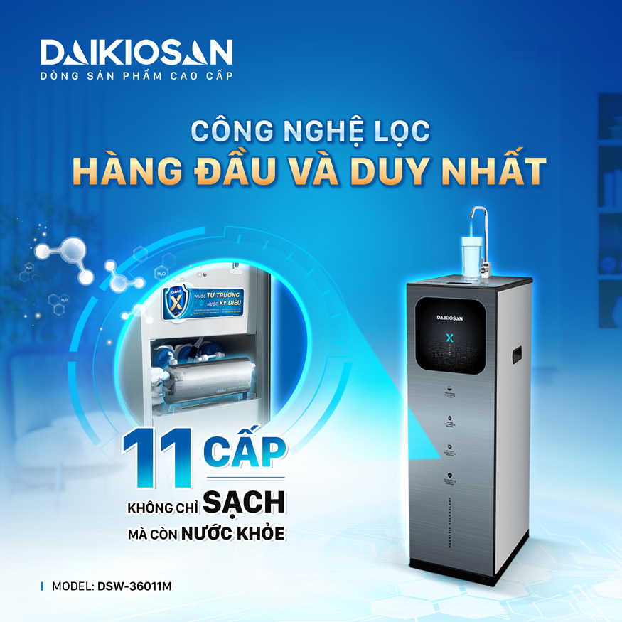 Máy lọc nước từ trường có 11 cấp lọc